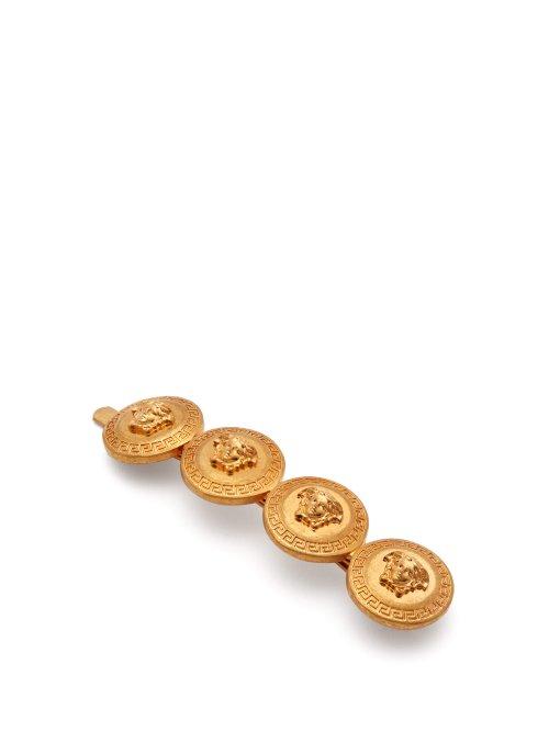 Matchesfashion.com Versace - Tribute Medusa Hair Slide - Womens - Gold