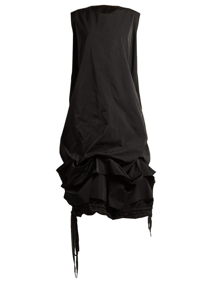 Jw Anderson Gathered Drawstring-hem Taffeta Dress