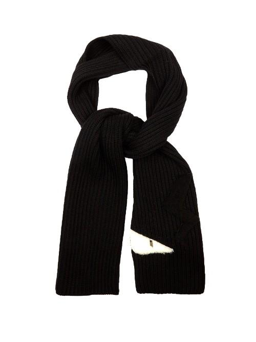 Fendi Bag Bugs Appliqu Wool Scarf