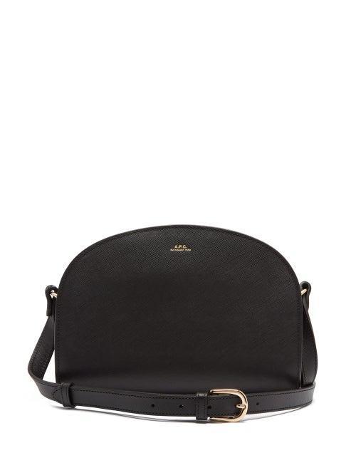 Matchesfashion.com A.p.c. - Half Moon Saffiano-leather Cross-body Bag - Womens - Black