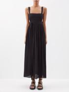 Matteau - Bandage Silk Maxi Dress - Womens - Black