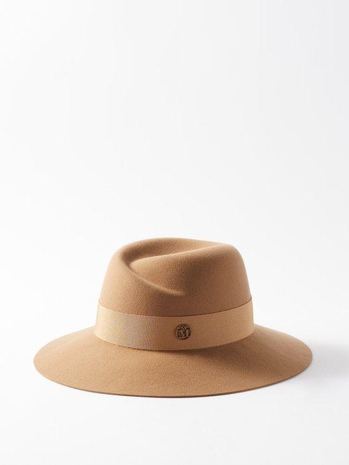 Maison Michel - Virginie Wool-felt Fedora Hat - Womens - Camel