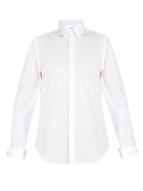 Matchesfashion.com Burberry - Double Cuff Cotton Shirt - Mens - White