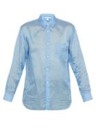 Matchesfashion.com Comme Des Garons Shirt - Crinkled Loose Fit Shirt - Mens - Blue