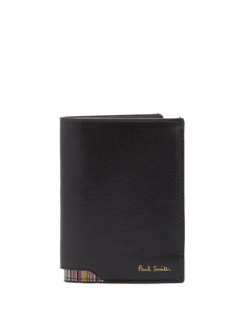 Mens Accessories Paul Smith - Signature-stripe Leather Bi-fold Wallet - Mens - Black