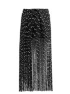Matchesfashion.com Jacquemus - Capri Embroidered Fringe Skirt - Womens - Black