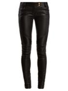 Balmain Skinny Leather Biker Trousers