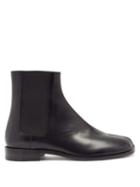 Mens Shoes Maison Margiela - Tabi Split-toe Leather Chelsea Boots - Mens - Black