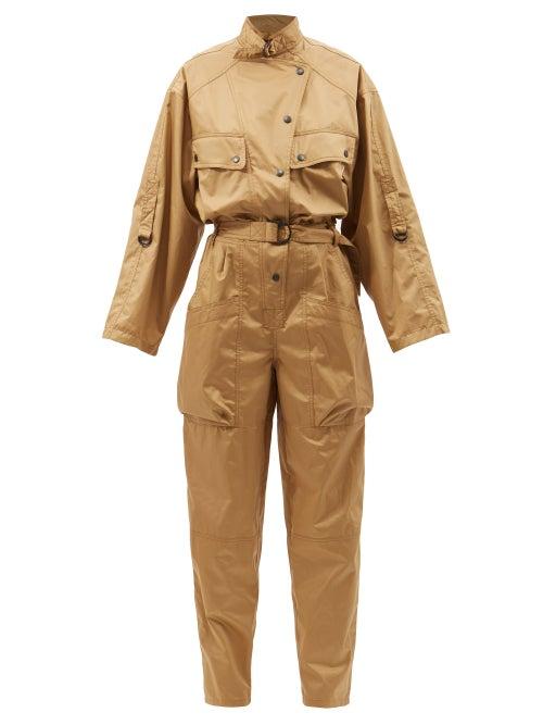 Isabel Marant - Fluorine Cotton-satin Jumpsuit - Womens - Camel