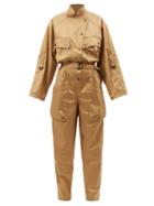 Isabel Marant - Fluorine Cotton-satin Jumpsuit - Womens - Camel