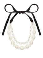 Matchesfashion.com Simone Rocha - Floral Faux Pearl And Crystal Necklace - Womens - Pearl