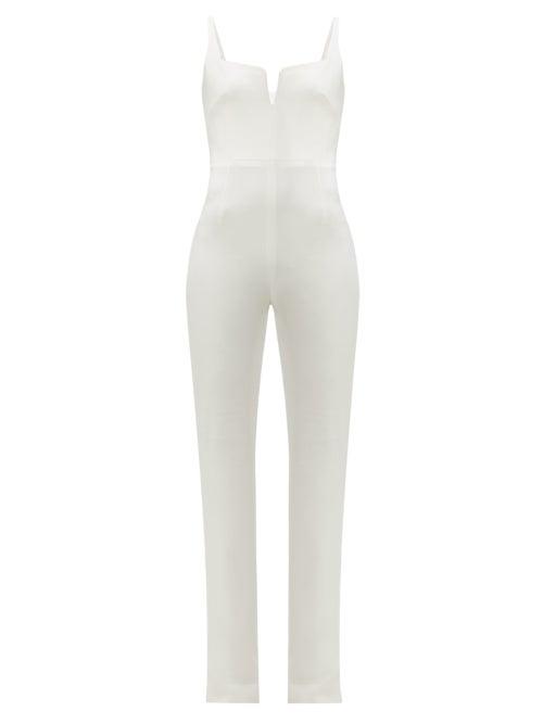 Matchesfashion.com Galvan - Crepe Jumpsuit - Womens - White