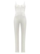 Matchesfashion.com Galvan - Crepe Jumpsuit - Womens - White