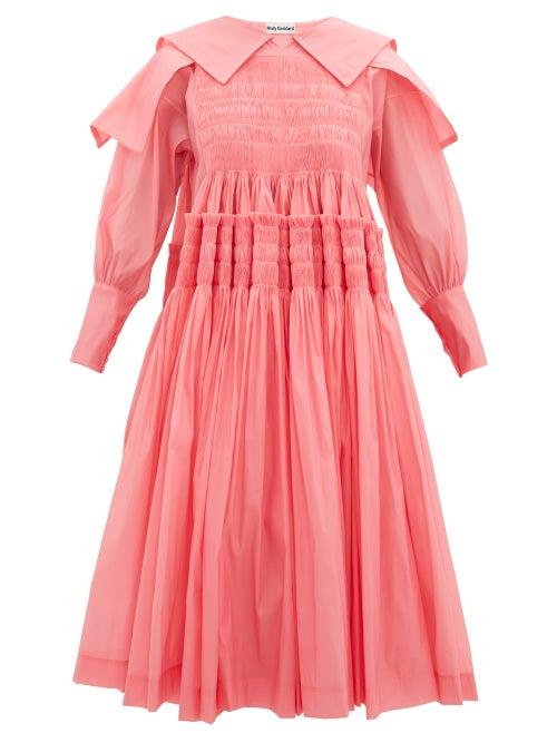 Matchesfashion.com Molly Goddard - Bertha Smocked Organza Dress - Womens - Pink