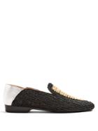 Robert Clergerie Feria Collapsible-heel Rafia Loafers