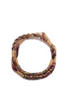 Marie Lichtenberg - Rathi Link Braided-cotton & 18kt Gold Necklace - Mens - Black Multi