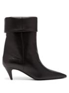Matchesfashion.com Saint Laurent - Charlotte 55 Leather Ankle Boots - Womens - Black