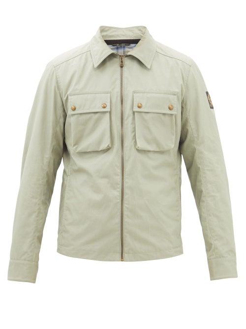 Belstaff - Dunstall Waxed Cotton-twill Jacket - Mens - Light Green