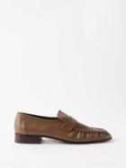 The Row - Leather Loafers - Womens - Taupe