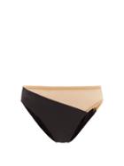 Matchesfashion.com Norma Kamali - Snake High-rise Mesh-panel Bikini Briefs - Womens - Black