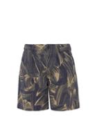 Matchesfashion.com Raey - Sponge Print Denim Shorts - Mens - Navy Multi