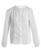 Loup Charmant Palla Jour-chelle Trimmed Cottton-voile Blouse