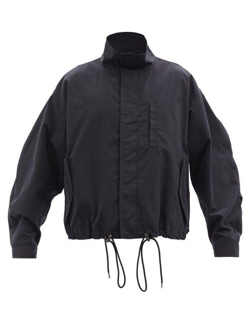 Raey - Oversized Drawstring Bomber Jacket - Mens - Navy