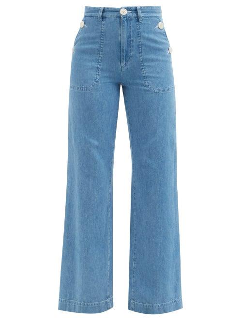 A.p.c. - Olivia High-rise Wide-leg Jeans - Womens - Blue