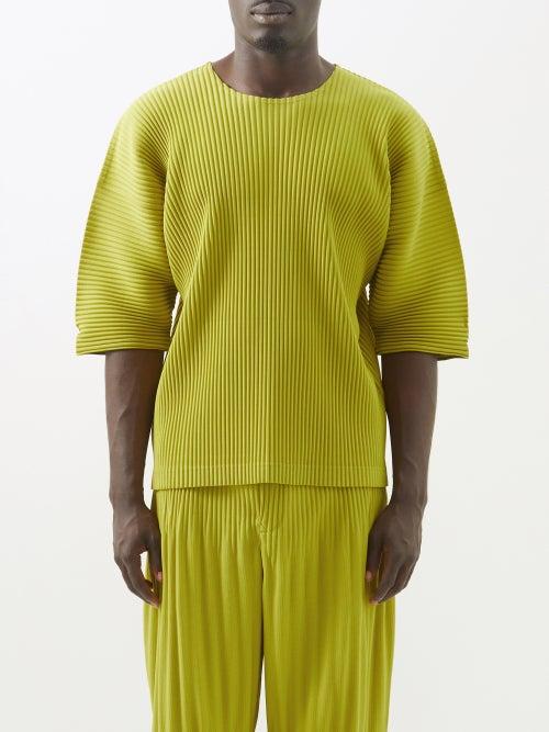 Homme Pliss Issey Miyake - Technical-pleated Top - Mens - Light Green