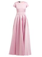 Matchesfashion.com Rochas - Short Sleeved Duchess Satin Gown - Womens - Pink