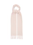 Ladies Accessories Johnstons Of Elgin - Fringed Cashmere Scarf - Womens - Light Pink