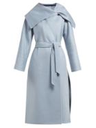 Matchesfashion.com Max Mara - Gail Wrap Coat - Womens - Light Blue