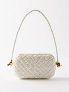 Bottega Veneta - Knot Intrecciato-leather Minaudire - Womens - Cream