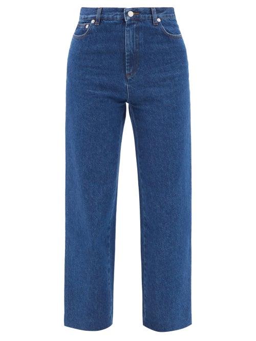 A.p.c. - New Sailor High-rise Cropped Straight-leg Jeans - Womens - Dark Denim