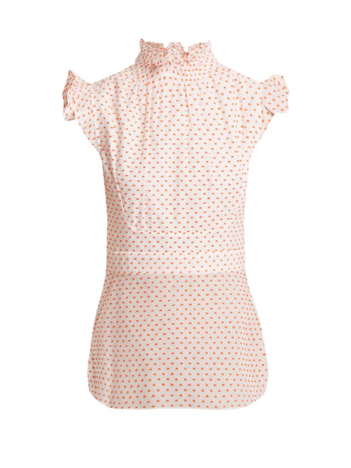 Teija Dot Flocked-cotton Top