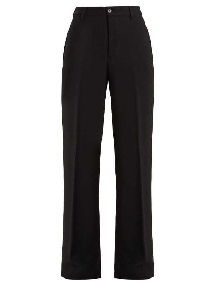 Connolly Mid-rise Wide-leg Twill Trousers