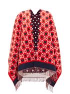 Matchesfashion.com Gucci - Reversible Gg-jacquard Wool Cape - Womens - Red Multi
