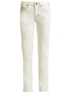 Matchesfashion.com M.i.h Jeans - Contrast Stitch Straight Leg Jeans - Womens - Cream