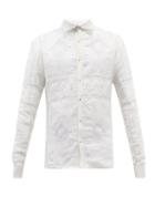 73 London - Broderie-anglaise Linen Shirt - Mens - White