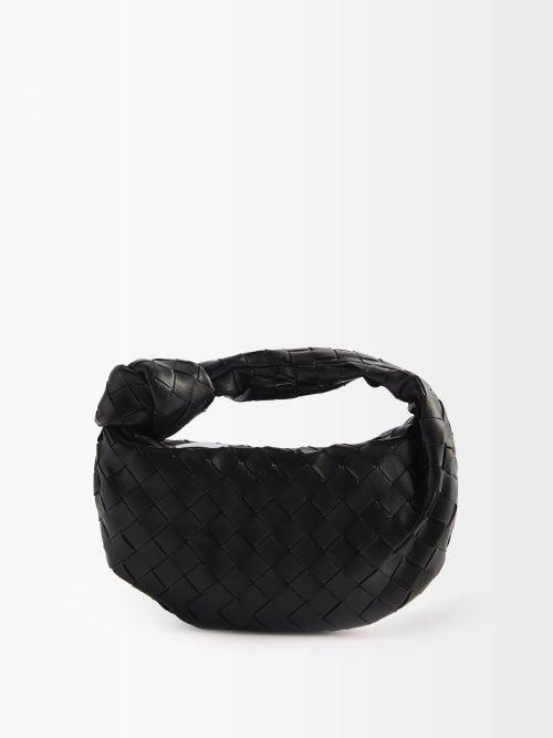 Bottega Veneta - Jodie Mini Intrecciato-leather Clutch Bag - Womens - Black