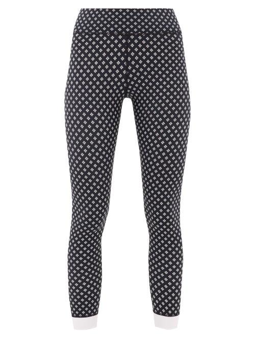 Matchesfashion.com The Upside - Cravat Stretch-jersey Leggings - Womens - Black White