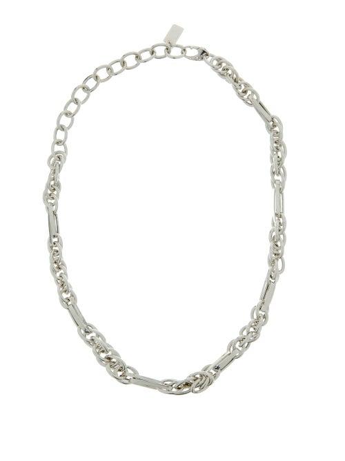 Matchesfashion.com Lauren Rubinski - Mixed Chain-link 14kt White-gold Necklace - Womens - White Gold