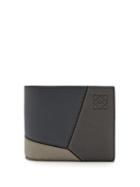 Matchesfashion.com Loewe - Puzzle Grained Leather Bi Fold Wallet - Mens - Grey Multi