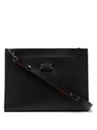 Matchesfashion.com Christian Louboutin - Skypouch Loubicity Stud Embellished Leather Clutch - Mens - Black Multi