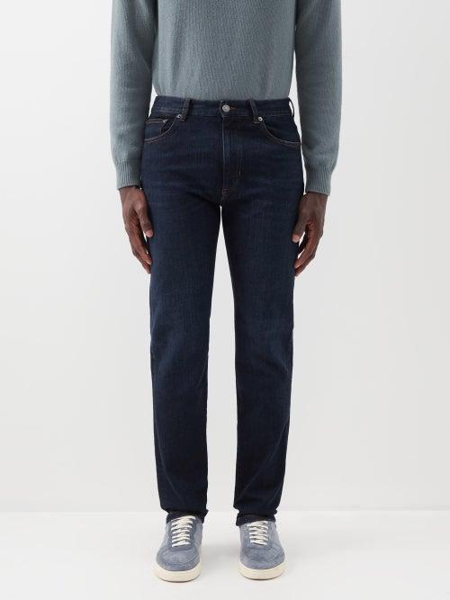 Zegna - City Washed Slim-leg Jeans - Mens - Blue