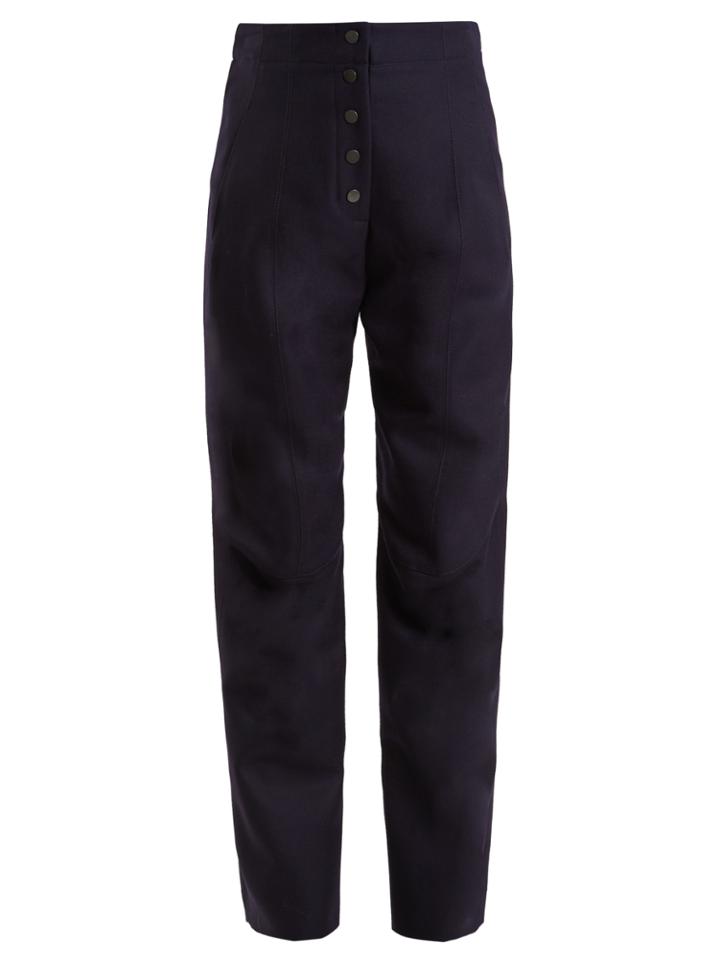Stella Mccartney Fantine High-waist Straight-leg Wool Trousers