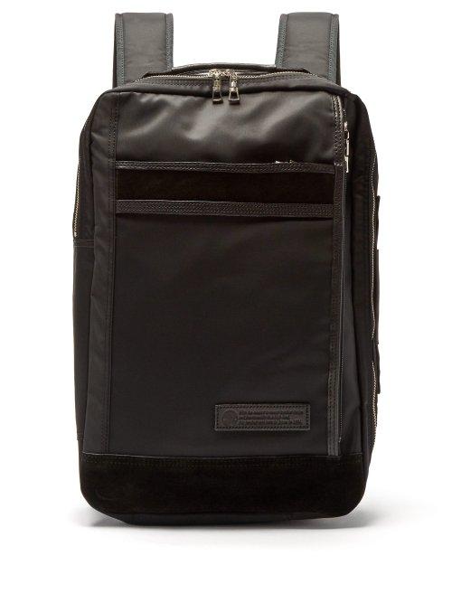 Matchesfashion.com Master-piece - Density Suede And Leather Trimmed Backpack - Mens - Black