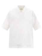 Matchesfashion.com Jil Sander - V-neck Cotton-poplin T-shirt - Mens - White
