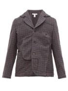 Matchesfashion.com Comme Des Garons Shirt - Panelled Houndstooth Wool Blazer - Mens - Grey
