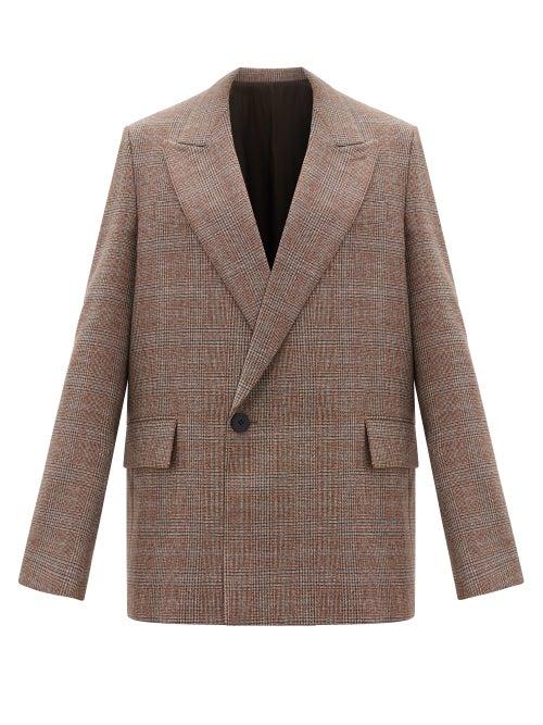 Matchesfashion.com Wooyoungmi - Double-breasted Houndstooth-wool Jacket - Mens - Beige